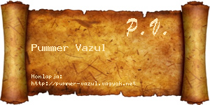 Pummer Vazul névjegykártya